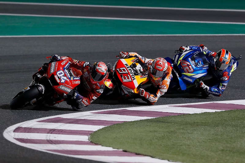 Cuộc bám đuổi của Marc Marquez, Dovizioso và Alex Rins tại chặng đua Qatar 2019